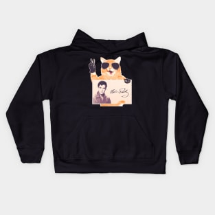 The King of Rock Retro Cat Kids Hoodie